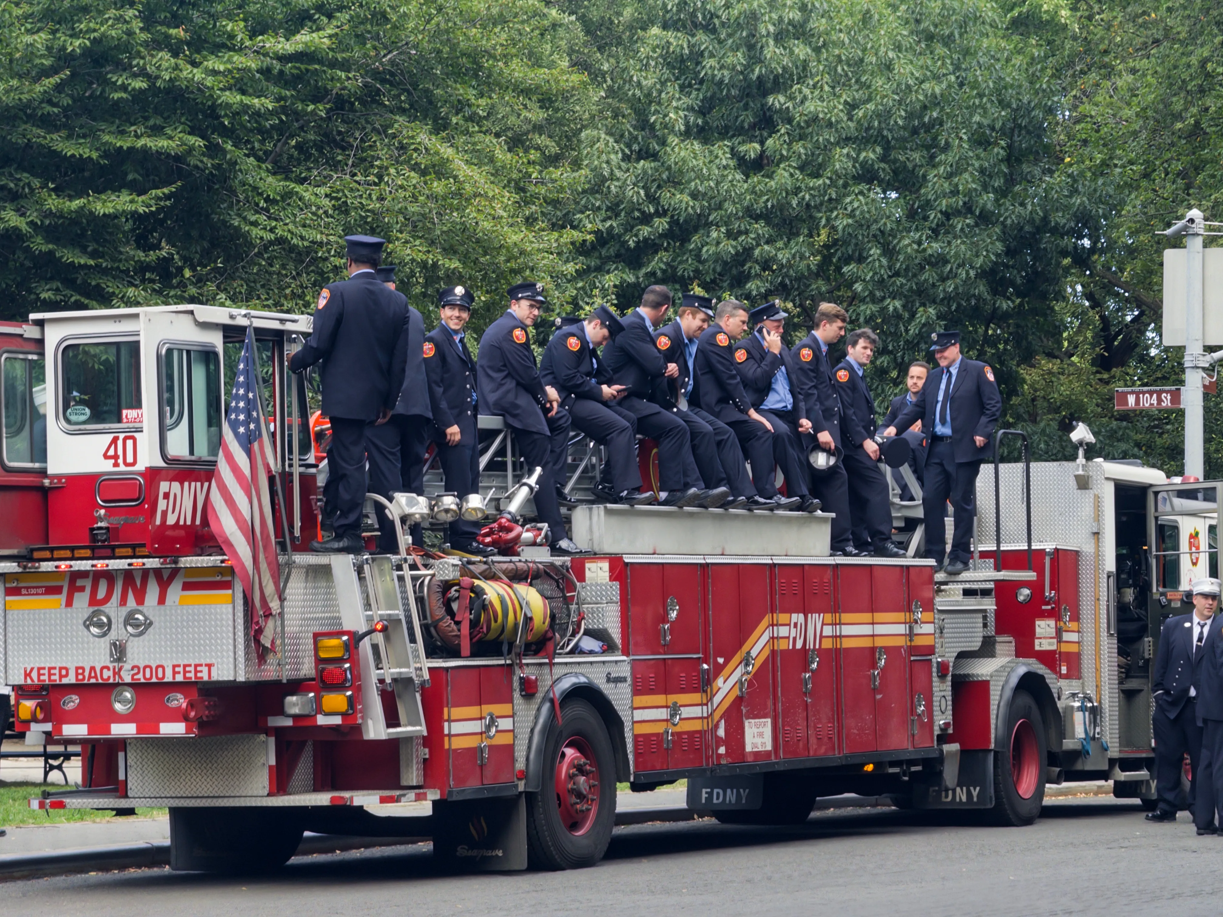 Firefighters on Riverside Drive on Sept 11, 2026
