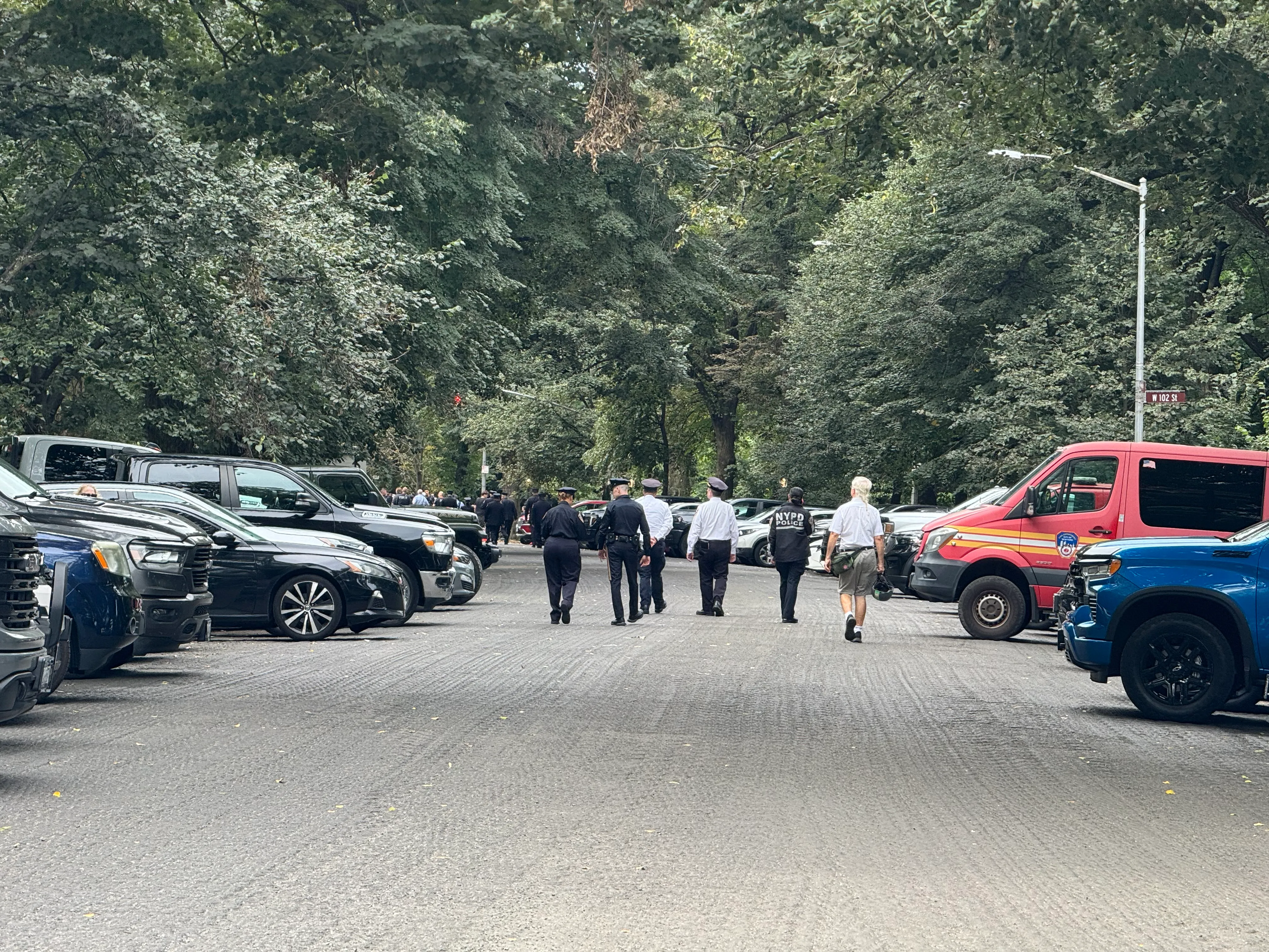 Firefighters gathering on Riverside Drive on Sept 11, 2026